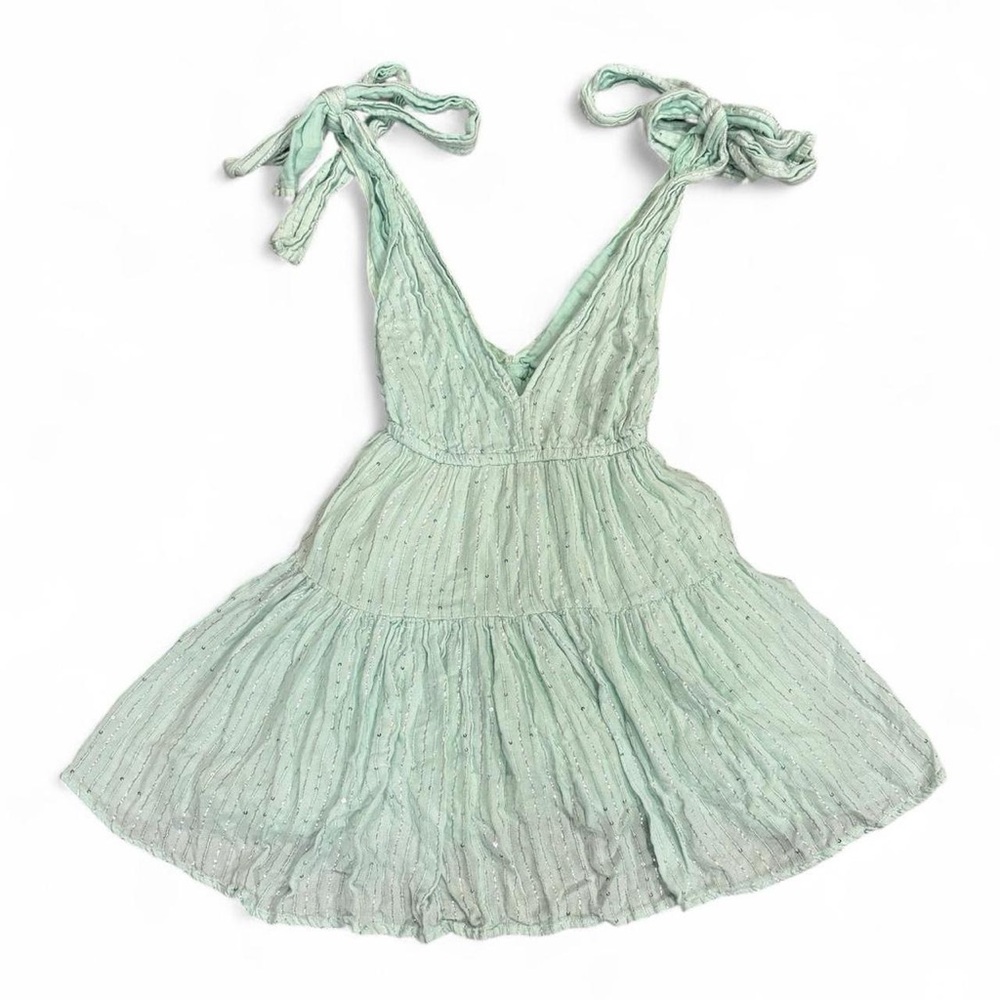 Sundress brand from Revolve sequin silver thread mini dress